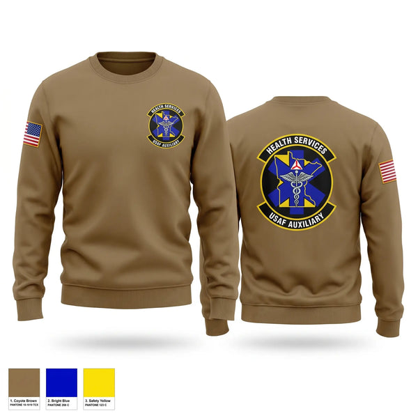 Crew Neck Sweatshirt, Civil Air Patrol Minnesota Wing Health Service, Air Force, Teamtime, Team time, sublimation, custom sports apparel, team uniforms, spirit wear, spiritwear, sports uniforms, custom shirts, team store, custom team store, fundraiser sports, apparel fundraiser
