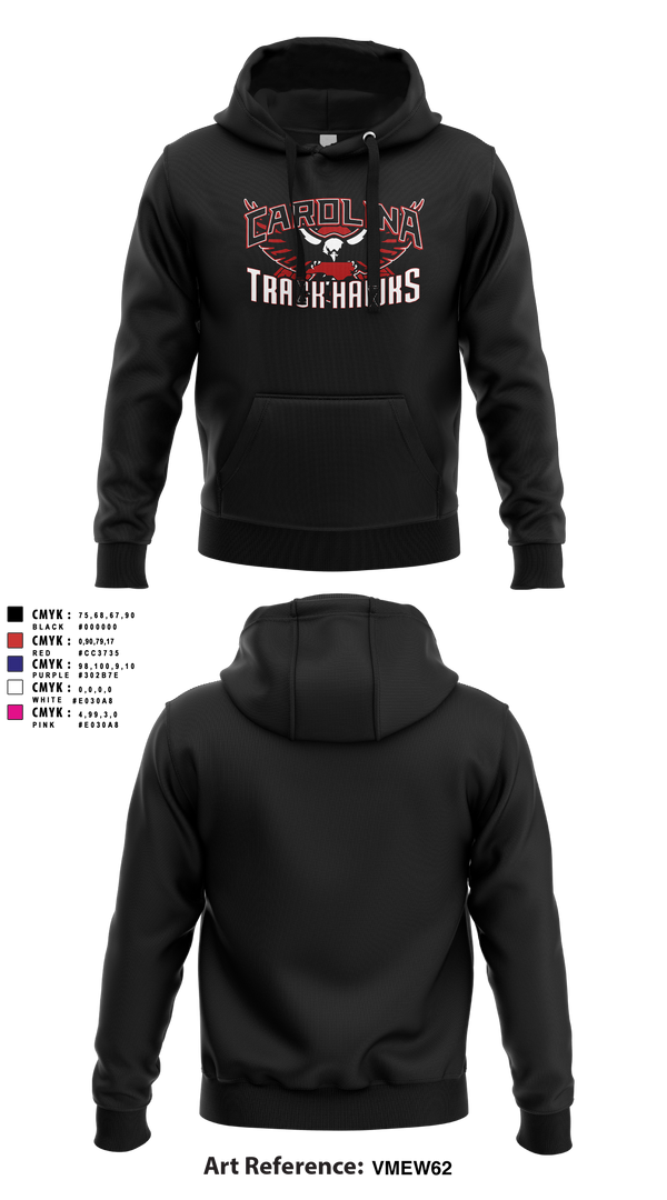 Hoodie, Carolina Track Hawks, Track & Field, Teamtime, Team time, sublimation, custom sports apparel, team uniforms, spirit wear, spiritwear, sports uniforms, custom shirts, team store, custom team store, fundraiser sports, apparel fundraiser