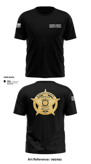 Short Sleeve Performance Shirt, Screven County Sheriff’s Office, Police, Teamtime, Team time, sublimation, custom sports apparel, team uniforms, spirit wear, spiritwear, sports uniforms, custom shirts, team store, custom team store, fundraiser sports, apparel fundraiser
