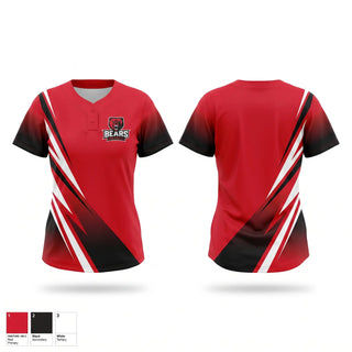 Two Button Softball Jersey, Bradshaw Mountain High School Softball, Softball, Teamtime, Team time, sublimation, custom sports apparel, team uniforms, spirit wear, spiritwear, sports uniforms, custom shirts, team store, custom team store, fundraiser sports, apparel fundraiser