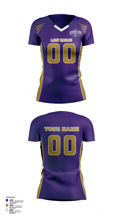Lady Eagles Women's Short Sleeve V-neck Shirt - 3