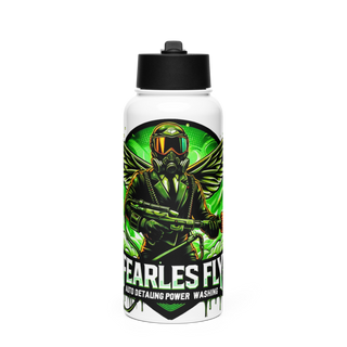 Fearless Fly Auto Detailing &Power Washing 44092363 Stainless Steel Water Bottle with a Straw Lid