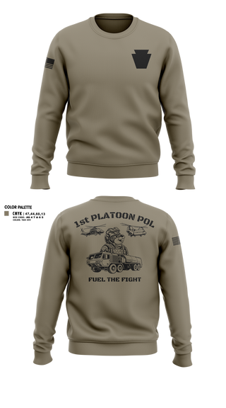 Crew Neck Sweatshirt, Echo Company 2-104th GSAB, National Guard, Teamtime, Team time, sublimation, custom sports apparel, team uniforms, spirit wear, spiritwear, sports uniforms, custom shirts, team store, custom team store, fundraiser sports, apparel fundraiser