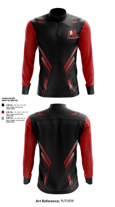 Matoaca High School Volleyball 72372145 Quarter Zip Jacket - 1