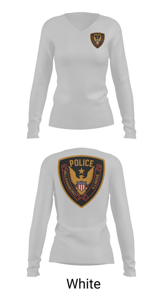 Womens Long Sleeve Vneck Shirt, McLeansboro Police, Police, Teamtime, Team time, sublimation, custom sports apparel, team uniforms, spirit wear, spiritwear, sports uniforms, custom shirts, team store, custom team store, fundraiser sports, apparel fundraiser