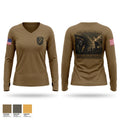 410th Brigade Signal Company Women's Long Sleeve V-neck Shirt - 1