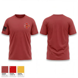 Old School Cotton Feel Shirt, Red Lick VFD, Fire Department, Teamtime, Team time, sublimation, custom sports apparel, team uniforms, spirit wear, spiritwear, sports uniforms, custom shirts, team store, custom team store, fundraiser sports, apparel fundraiser