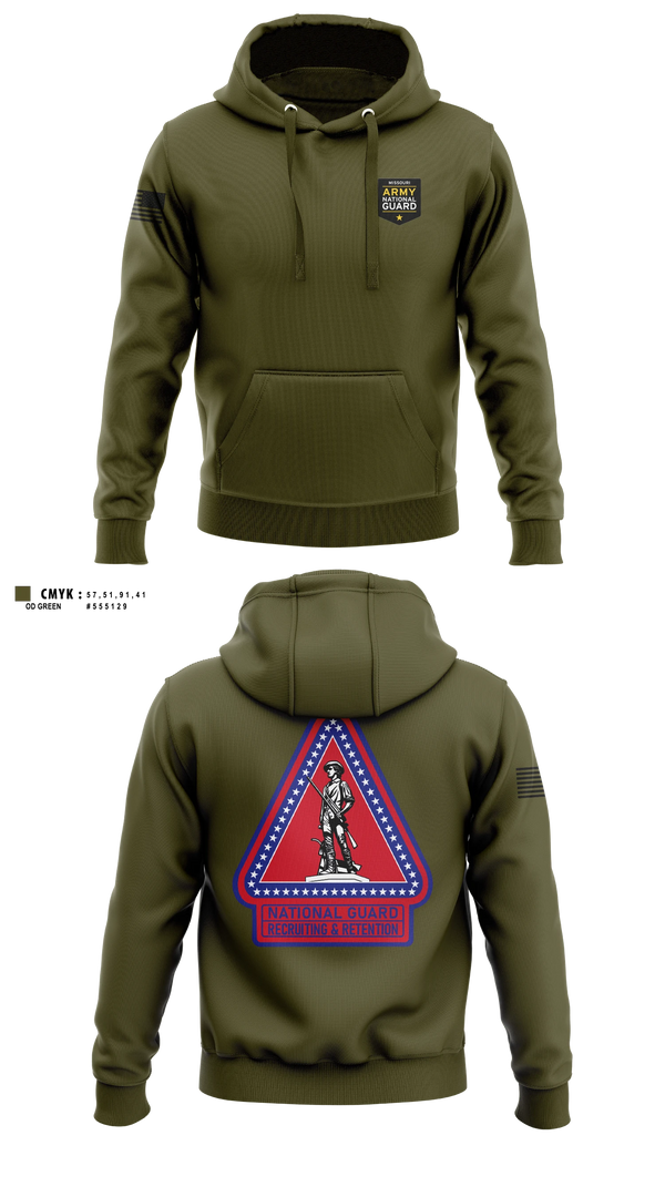 Hoodie, Missouri Army National Guard Recruiting and Retention Battalion, National Guard, Teamtime, Team time, sublimation, custom sports apparel, team uniforms, spirit wear, spiritwear, sports uniforms, custom shirts, team store, custom team store, fundraiser sports, apparel fundraiser