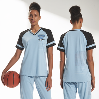 Womens Short Sleeve Vneck Shirt, Summerland Bobcats, Women's Basketball, Teamtime, Team time, sublimation, custom sports apparel, team uniforms, spirit wear, spiritwear, sports uniforms, custom shirts, team store, custom team store, fundraiser sports, apparel fundraiser