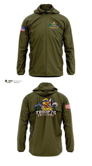 Windbreaker, Troop 76, , Teamtime, Team time, sublimation, custom sports apparel, team uniforms, spirit wear, spiritwear, sports uniforms, custom shirts, team store, custom team store, fundraiser sports, apparel fundraiser