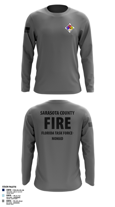 Sarasota County Fire Department 14494390 Long Sleeve Performance Shirt 16