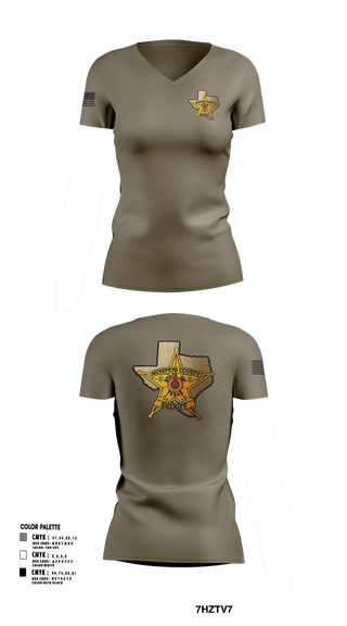 Womens Short Sleeve Vneck Shirt, Hudspeth county sheriff office, , Teamtime, Team time, sublimation, custom sports apparel, team uniforms, spirit wear, spiritwear, sports uniforms, custom shirts, team store, custom team store, fundraiser sports, apparel fundraiser