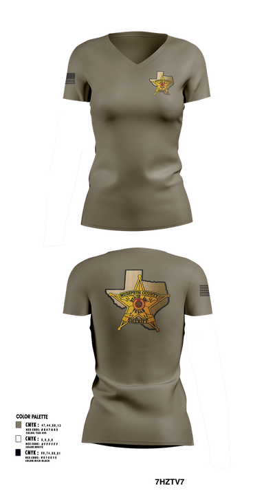 Hudspeth county sheriff office 47128359 Women's Short Sleeve V-neck Shirt - 1