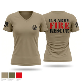 Womens Short Sleeve Vneck Shirt, U.S. Army Fire, Army, Teamtime, Team time, sublimation, custom sports apparel, team uniforms, spirit wear, spiritwear, sports uniforms, custom shirts, team store, custom team store, fundraiser sports, apparel fundraiser