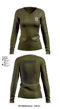 Glasscock County Sheriff’s Office 69897945 Women's Long Sleeve V-neck Shirt - 30