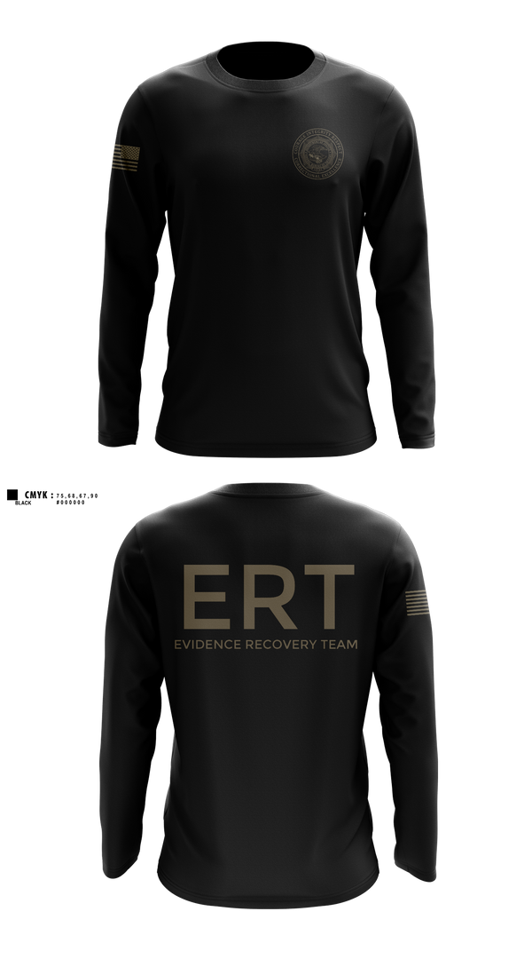 Long Sleeve Performance Shirt, Evidence Recovery Team, Police, Teamtime, Team time, sublimation, custom sports apparel, team uniforms, spirit wear, spiritwear, sports uniforms, custom shirts, team store, custom team store, fundraiser sports, apparel fundraiser