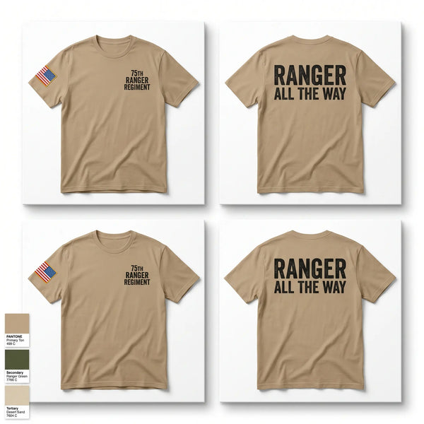 Old School Cotton Feel Shirt, 75th ranger regiment, Army, Teamtime, Team time, sublimation, custom sports apparel, team uniforms, spirit wear, spiritwear, sports uniforms, custom shirts, team store, custom team store, fundraiser sports, apparel fundraiser
