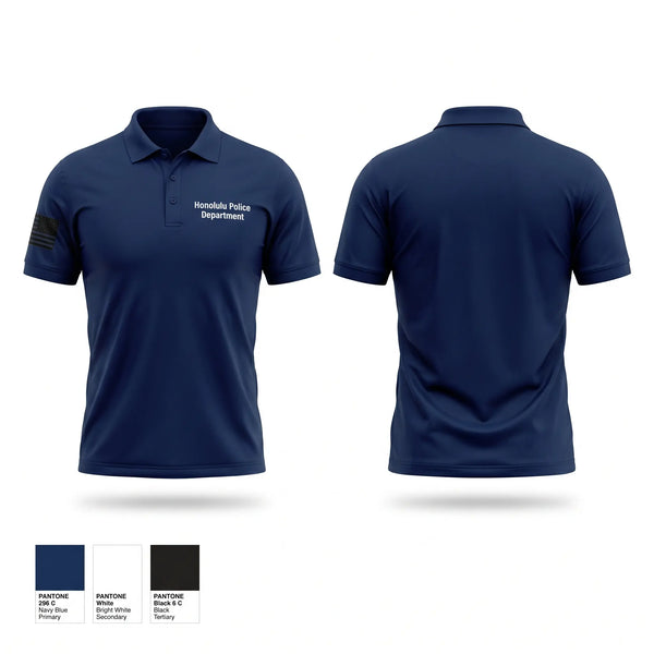 Short Sleeve Performance Polo, Honolulu Police Department, Police, Teamtime, Team time, sublimation, custom sports apparel, team uniforms, spirit wear, spiritwear, sports uniforms, custom shirts, team store, custom team store, fundraiser sports, apparel fundraiser