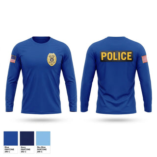 Long Sleeve Performance Shirt, Malone Police Department, Police, Teamtime, Team time, sublimation, custom sports apparel, team uniforms, spirit wear, spiritwear, sports uniforms, custom shirts, team store, custom team store, fundraiser sports, apparel fundraiser