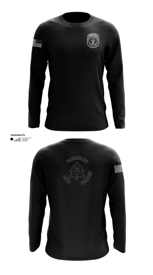 Long Sleeve Performance Shirt, Emergency Service Unit, Police, Teamtime, Team time, sublimation, custom sports apparel, team uniforms, spirit wear, spiritwear, sports uniforms, custom shirts, team store, custom team store, fundraiser sports, apparel fundraiser