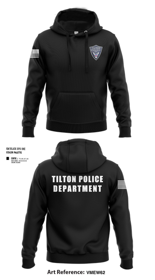 Hoodie, Tilton Police Department, Police, Teamtime, Team time, sublimation, custom sports apparel, team uniforms, spirit wear, spiritwear, sports uniforms, custom shirts, team store, custom team store, fundraiser sports, apparel fundraiser