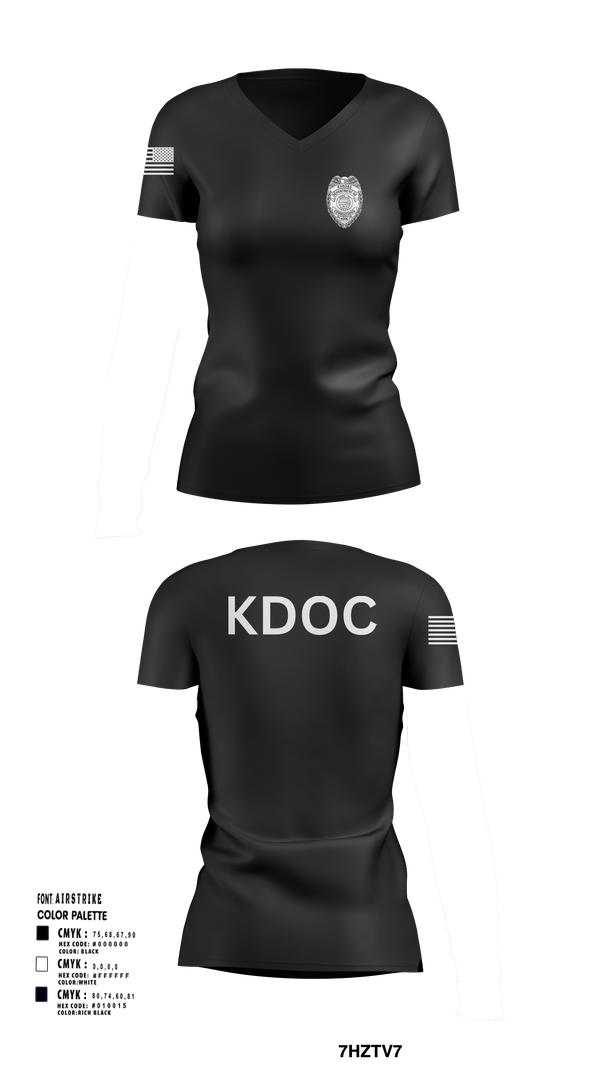 Womens Short Sleeve Vneck Shirt, KDOC, Police, Teamtime, Team time, sublimation, custom sports apparel, team uniforms, spirit wear, spiritwear, sports uniforms, custom shirts, team store, custom team store, fundraiser sports, apparel fundraiser