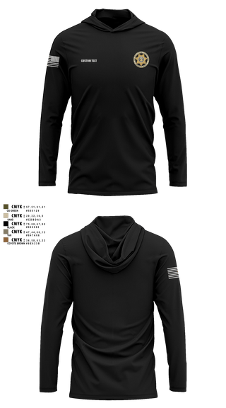 Long Sleeve Performance Shirt with hood, Bollinger County Sheriff’s Office, Police, Teamtime, Team time, sublimation, custom sports apparel, team uniforms, spirit wear, spiritwear, sports uniforms, custom shirts, team store, custom team store, fundraiser sports, apparel fundraiser