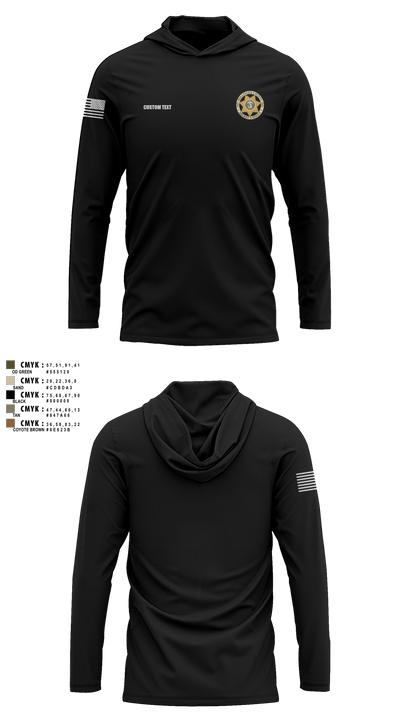 Bollinger County Sheriff’s Office 45946847 Long Sleeve Performance Shirt with hood - 26