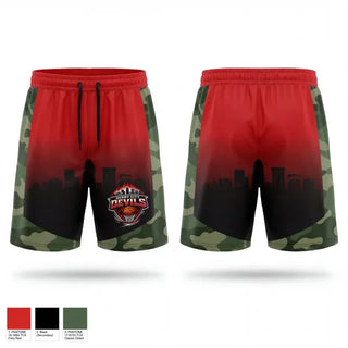 Athletic Shorts With Pockets, Derby City Devils, Men's Basketball, Teamtime, Team time, sublimation, custom sports apparel, team uniforms, spirit wear, spiritwear, sports uniforms, custom shirts, team store, custom team store, fundraiser sports, apparel fundraiser