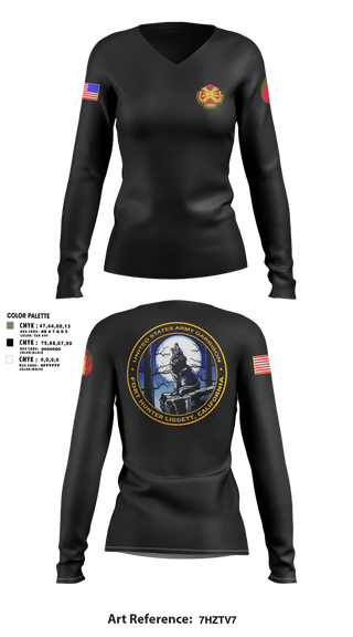 Womens Long Sleeve Vneck Shirt, FHL Garrison 2, , Teamtime, Team time, sublimation, custom sports apparel, team uniforms, spirit wear, spiritwear, sports uniforms, custom shirts, team store, custom team store, fundraiser sports, apparel fundraiser