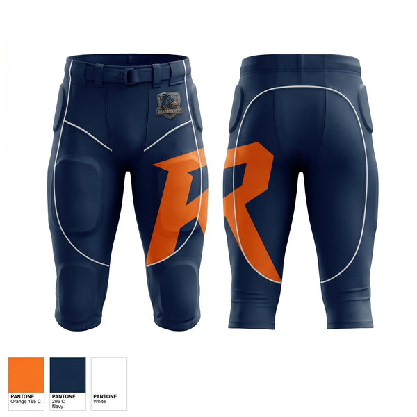 Integrated Football Pants, Roadrunners, , Teamtime, Team time, sublimation, custom sports apparel, team uniforms, spirit wear, spiritwear, sports uniforms, custom shirts, team store, custom team store, fundraiser sports, apparel fundraiser
