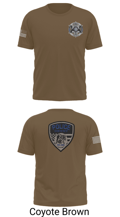 Dewey Police Department 16354640 Old School Cotton Feel Shirt - 10