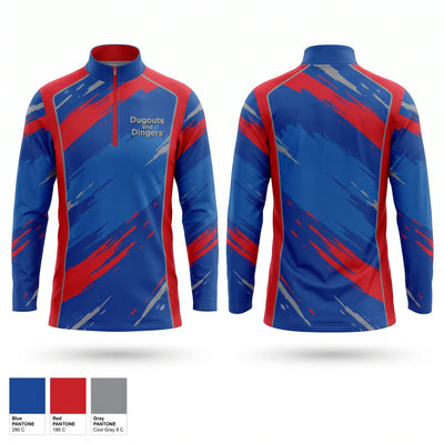 Dugouts and Dingers Quarter Zip Jacket - 1