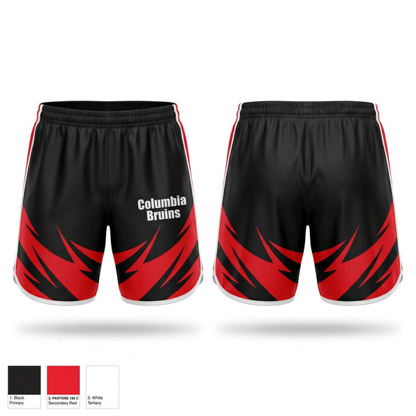 Womens Shorts, Columbia Bruins, Cheer, Teamtime, Team time, sublimation, custom sports apparel, team uniforms, spirit wear, spiritwear, sports uniforms, custom shirts, team store, custom team store, fundraiser sports, apparel fundraiser