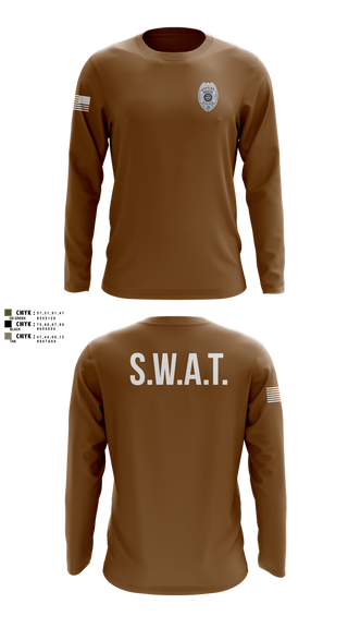 Long Sleeve Performance Shirt, GRATIS SWAT TEAM, Police, Teamtime, Team time, sublimation, custom sports apparel, team uniforms, spirit wear, spiritwear, sports uniforms, custom shirts, team store, custom team store, fundraiser sports, apparel fundraiser