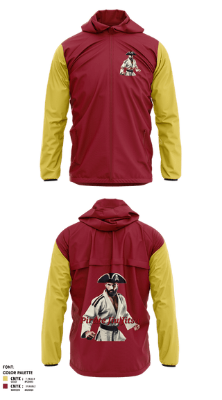 Windbreaker, Pirate Jiu Jitsu, Wrestling, Teamtime, Team time, sublimation, custom sports apparel, team uniforms, spirit wear, spiritwear, sports uniforms, custom shirts, team store, custom team store, fundraiser sports, apparel fundraiser
