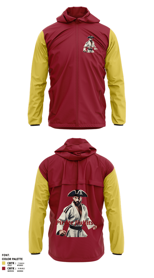 Windbreaker, Pirate Jiu Jitsu, Wrestling, Teamtime, Team time, sublimation, custom sports apparel, team uniforms, spirit wear, spiritwear, sports uniforms, custom shirts, team store, custom team store, fundraiser sports, apparel fundraiser
