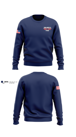 Crew Neck Sweatshirt, San Angelo Fire Department, Fire Department, Teamtime, Team time, sublimation, custom sports apparel, team uniforms, spirit wear, spiritwear, sports uniforms, custom shirts, team store, custom team store, fundraiser sports, apparel fundraiser
