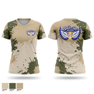 Womens Short Sleeve Vneck Shirt, The Spark of Love Foundation, , Teamtime, Team time, sublimation, custom sports apparel, team uniforms, spirit wear, spiritwear, sports uniforms, custom shirts, team store, custom team store, fundraiser sports, apparel fundraiser