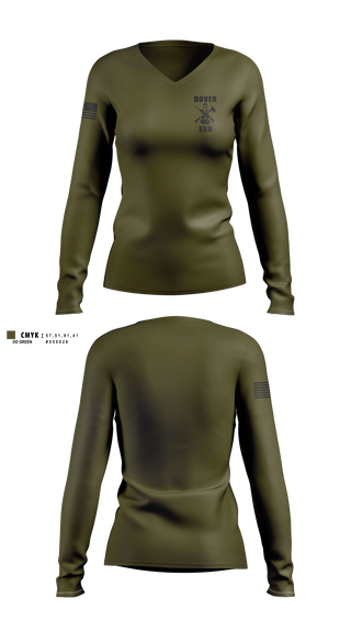 Womens Long Sleeve Vneck Shirt, Dover ESU, Police, Teamtime, Team time, sublimation, custom sports apparel, team uniforms, spirit wear, spiritwear, sports uniforms, custom shirts, team store, custom team store, fundraiser sports, apparel fundraiser