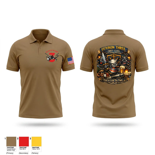 Short Sleeve Performance Polo, UUVRON THREE FCPOA, Navy, Teamtime, Team time, sublimation, custom sports apparel, team uniforms, spirit wear, spiritwear, sports uniforms, custom shirts, team store, custom team store, fundraiser sports, apparel fundraiser