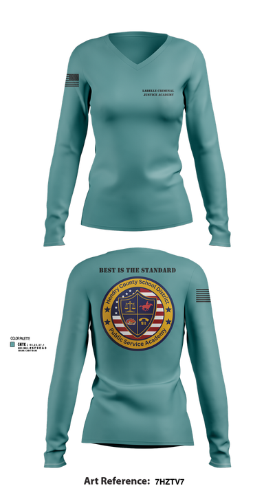 LaBelle Criminal Justice Academy 31997557 Women's Long Sleeve V-neck Shirt - 105