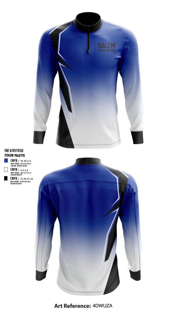 Quarter Zip Jacket, Salem High School Field Hockey, Field Hockey, Teamtime, Team time, sublimation, custom sports apparel, team uniforms, spirit wear, spiritwear, sports uniforms, custom shirts, team store, custom team store, fundraiser sports, apparel fundraiser