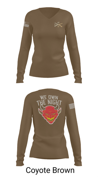 Womens Long Sleeve Vneck Shirt, , Army, Teamtime, Team time, sublimation, custom sports apparel, team uniforms, spirit wear, spiritwear, sports uniforms, custom shirts, team store, custom team store, fundraiser sports, apparel fundraiser