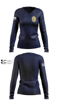 McCordsville Police Department 1417548 Women's Long Sleeve V-neck Shirt - 1