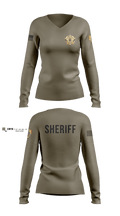 Pecos County Sheriff’s Office 17805980 Women's Long Sleeve V-neck Shirt - 1