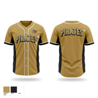 Full Button Baseball Jersey, Texas Pirates, Baseball, Teamtime, Team time, sublimation, custom sports apparel, team uniforms, spirit wear, spiritwear, sports uniforms, custom shirts, team store, custom team store, fundraiser sports, apparel fundraiser