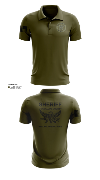 Short Sleeve Performance Polo, Guadalupe County SWAT, Police, Teamtime, Team time, sublimation, custom sports apparel, team uniforms, spirit wear, spiritwear, sports uniforms, custom shirts, team store, custom team store, fundraiser sports, apparel fundraiser