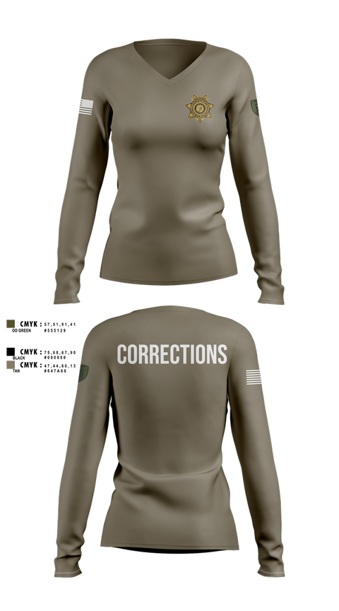 Womens Long Sleeve Vneck Shirt, 1-51 ADA BN, Army, Teamtime, Team time, sublimation, custom sports apparel, team uniforms, spirit wear, spiritwear, sports uniforms, custom shirts, team store, custom team store, fundraiser sports, apparel fundraiser
