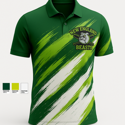 New England Beasts 10532850 Short Sleeve Performance Polo - 1